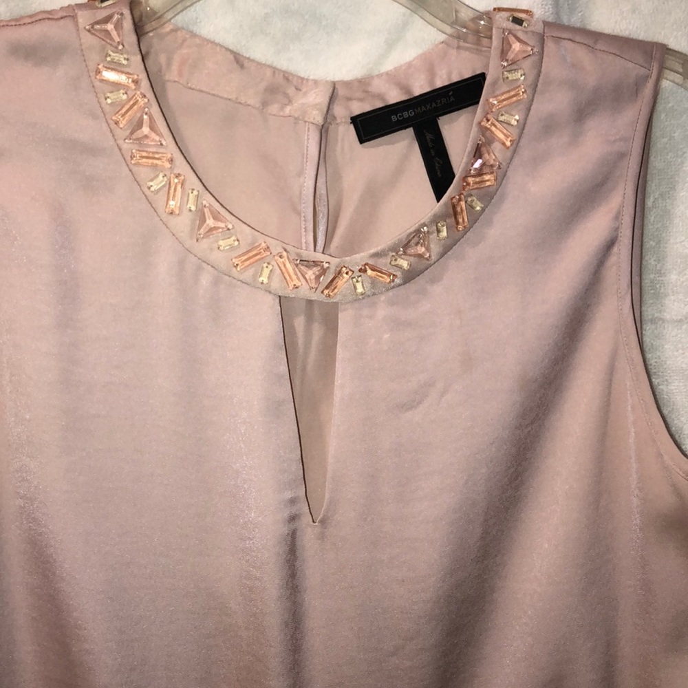 BCBGmaxazria small bare pink highlow dress